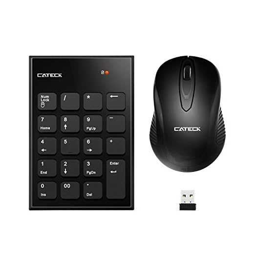 Numeric Keypad & Mouse Combo, Cateck 2.4G Wireless Mini USB Number Pad Keyboard and Mouse Combo with USB Receiver for Laptop Desktop PC Notebook- Just One USB Receiver