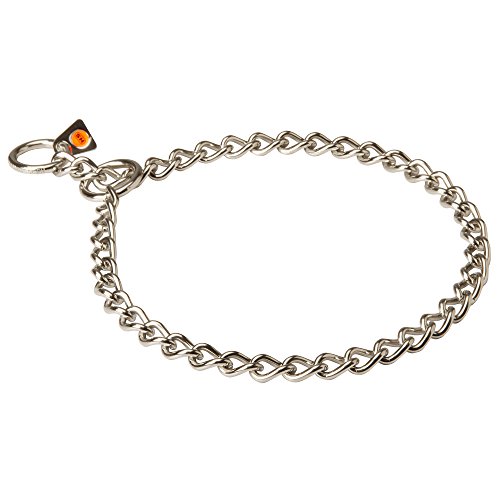 Herm Sprenger Stainless Steel Short Link Chain Collar For Great Dane With Round Chain - 3.0 Mm X 26 Inches #TOP5