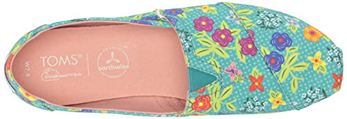 Toms Women's Alpargata Loafer Flat, Baltic Blue Autumn Floral, 7 #TOP15