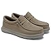 ITAZERO Men's Walking Shoes Wide Fit Casual Loafers with Arch Support, Lightweight Breathable Slip-On Style Comfort Shoes for Work and Travel Khaki 9