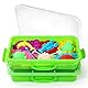 Sandkasten Sensory Bin mit Deckel und Griff, Portable Sensory Sandbox Container für Kinder, Kunststoff Aktivität Tray für Kleinkinder - (2 Stück grün)