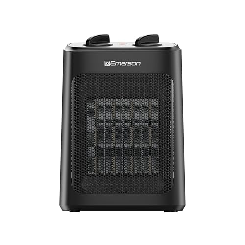 Emerson SH1501 1500W Electric Space Heater, Portable with 3 Level Thermostat, PTC Ceramic Fast Heating/Fan Modes, Indoor Use Product Image