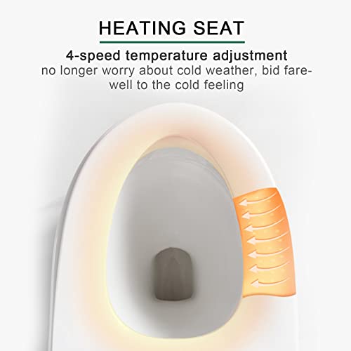 Smart Bidet Toilet Advance Luxury,Elongated One Piece Adjustable Functions Bidet Seats With Soft Closing Seat Functions And Air Dryer,Hip Cleaning Nozzle Cleaning #TOP5