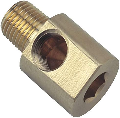 1/16" FNPT x MNPT Brass Hex Key 90 Degree Street Elbow