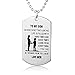 Mother to Son Dog Tag Boys Necklace Military Mens Jewelry Custom Dogtags Pendant Mum to Son Gift