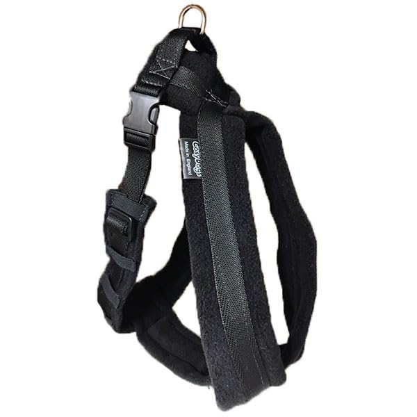 CosyDogs Fleece Dog Harness in Black: Size 4