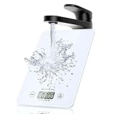 CHICLEW Peso Cocina Digital, 5 kg Bascula Cocina Digital Precision 11 lbs, Balanza Cocina con Pantalla LCD Retroiluminada, Bascula de Cocina Multifuncional para Cocinar, Hornear