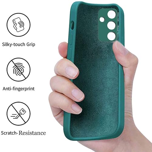 Image of A rtistque Liquid Silicone Back Cover Case for Samsung Galaxy F34 5G Shockproof TPU Soft Flexible with Camera Protection - Green