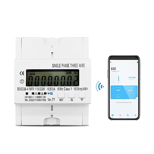 Medidor de consumo KWh Tuya WIFI para solucionar el gasto excesivo en redes de 2 fases 80A
