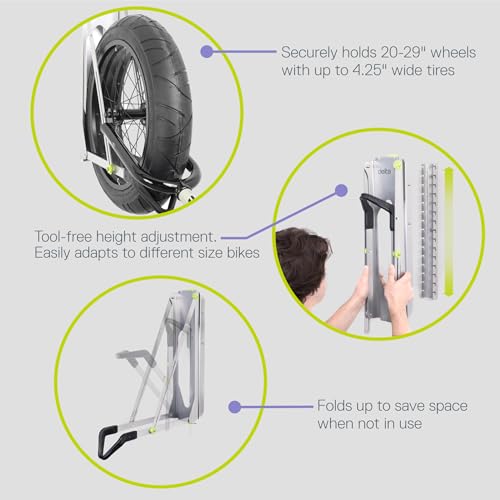Image of Pivot Bike Storage Rack by Delta Cycle - Bike Rack Garage Wall Mount Swivels to Save Space - No Lifting Required Vertical Bike Rack - Indoor Bike Storage Wall Hanger Holds Up to 100 lbs