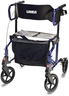 LUMEX LX1000B HYBRIDLX ROLLATOR TRANSPORT MAJESTIC BLUE 1/EA