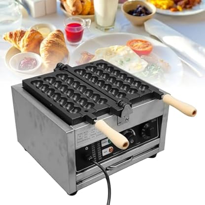 1500-W-Bubble-Waffeleisen mit Timer und Temperaturregelung, Antihaftbeschichtung für Bäckereien, Cafeterien und Restaurants (EU-Stecker 220 V) – Bild 4