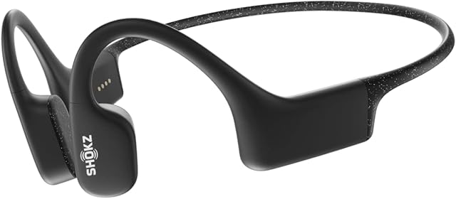 SHOKZ OpenSwim(formerly Xtrainerz) Swimming MP3 Headphones, Open-Ear Bone Conduction Headset, IP68 Waterproof, 4 GB Memory, MP3 Player For Swimming, Surfing, RunningNo BluetoothBlack Diamond