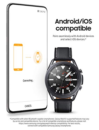 Samsung Galaxy Watch 3 (45Mm, Gps, Bluetooth) Smart Watch With Advanced Health Monitoring, Fitness Tracking , And Long Lasting Battery - Mystic Black (Us Version) (Renewed) #TOP7