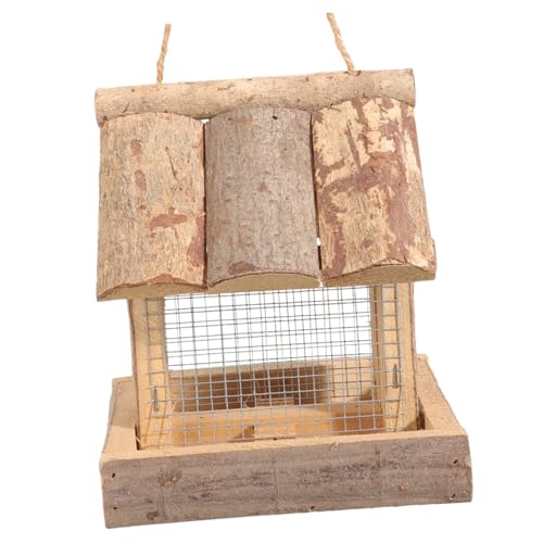 NOLITOY 鳥の餌箱 外 抑止力 鳥のとまり木 極 鳥かご ペット ハチドリ リス 野生 鳥の餌 鳥のアクセサリー 鳥の餌入れ 食品 オカメインコフィーダー 木製