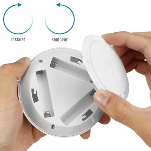 Kit 3 Lampâdas Spot de Led sem fio Branco com Controle Remoto Luminária Spot