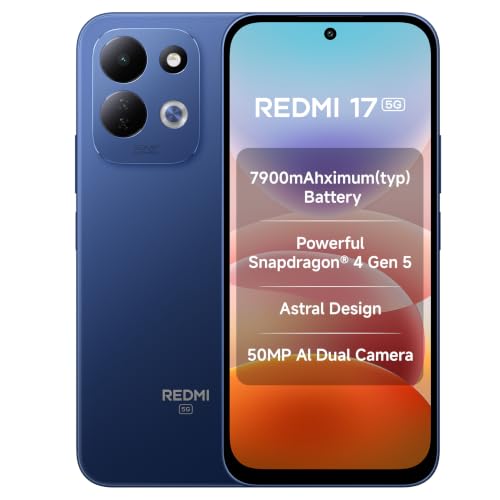 Redmi 17 5G (Endless Blue, 6GB RAM, 128GB ROM) | 7900mAh Battery ...
