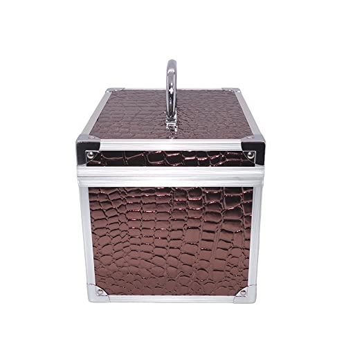 Maleta Para Maquiagem 3 em 1 Porta Joias Bijuterias e Acessórios (MARROM CRISTAL)