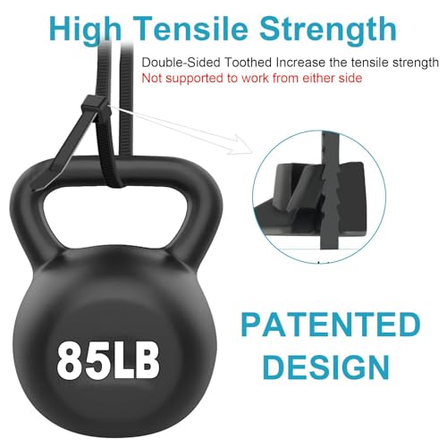 12 Inch Zip Ties Double Sided Toothed (Bulk 1000 Pack),85 LBS Tensile Strength Heavy Duty Cable Wire Ties With Self-Locking Adjustable More Durable Nylon Tie Wraps for Indoor Outdoor by JIANYANG - Image 4