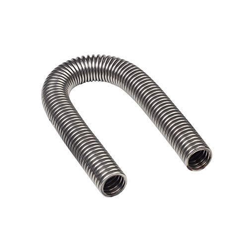 Wangtney 36" Radiator Hose Upper / Lower & Flexible Stainless Steel W/ Chrome Caps Kit, Sliver #TOP4