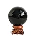 Mina Heal Obsidian Crystal Ball 60 mm / 2.4" for Fengshui Ball, Meditation, Crystal Healing, Divination Sphere, Home Decoration, 100% Natural and Genuine