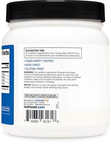 Nutricost 4U-WSY2-7BIX Bcaa Powder 2:1:1 (90 Servings, No Flavor Added) - Branched Chain Amino Acids thumb #2