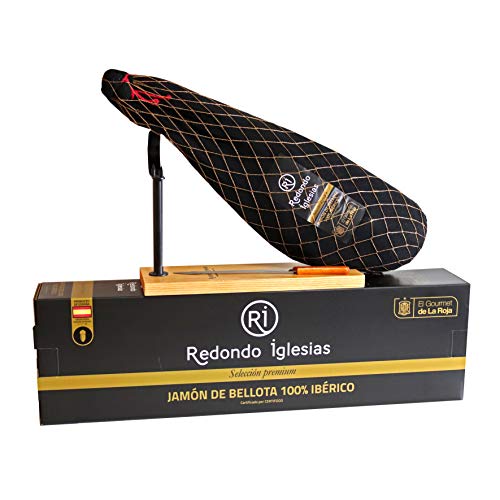 Lote Jamon Bellota 100% Iberico + Jamonero + Cuchillo