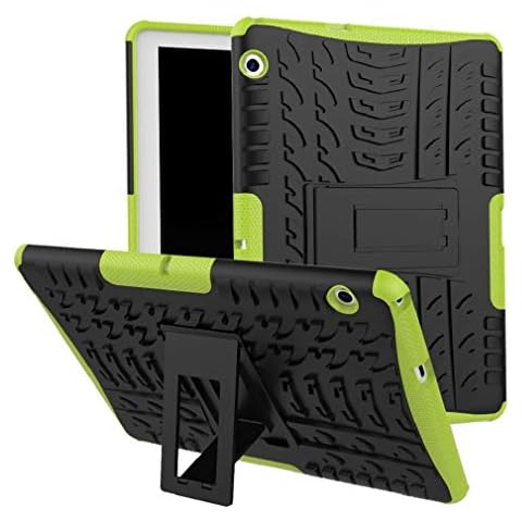 Skytar Hybrid Dura Layer Hard Polycarbonate Protective TPU Silicone Case for Huawei MediaPad T3 green Cover