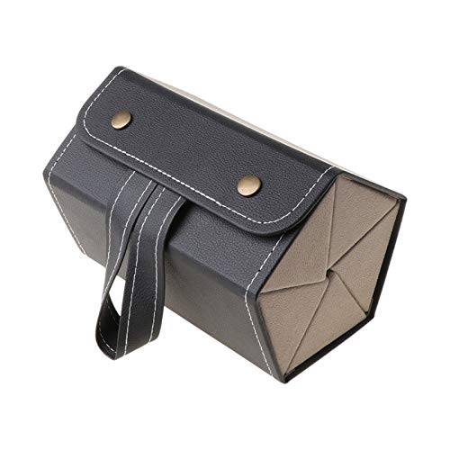 Tiantianchaye 5 ranuras plegable PU cuero gafas de sol gafas de sol viaje organizador caso múltiples colgante gafas titular pantalla Cover