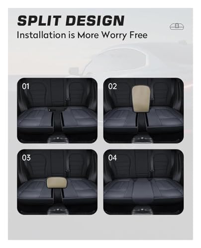Housse de siège auto imperméable avec coussin dossier réglable à 360°