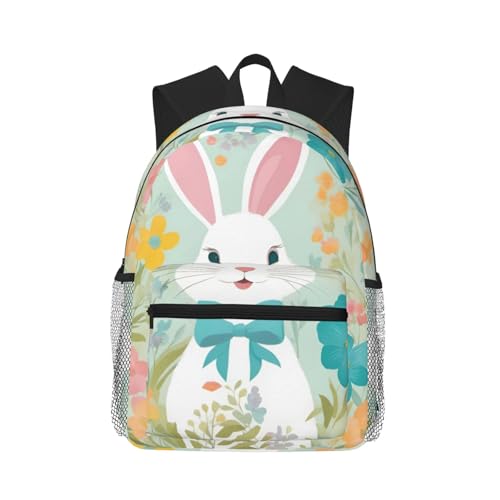 Sac à dos de voyage polyvalent motif lapin de Pâques, idée cadeau originale