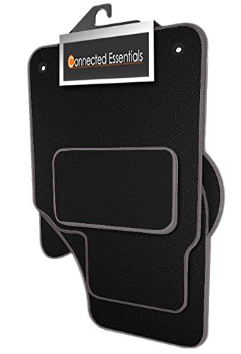 Connected Essentials 5030839 Conçu Heavy Duty Custom Fit Tapis de Voiture, Bordure Noir/Gris