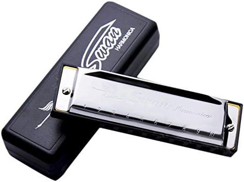 10 Hole Blues Diatonic Harmonica Key of C - Silver