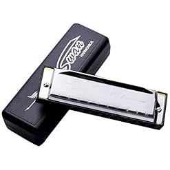Swan Blues Harmonica diatonique en sol Do majeur Silver - Les Beatles, Paul McCartney, John Lennon, RIngo Starr, George Harrison
