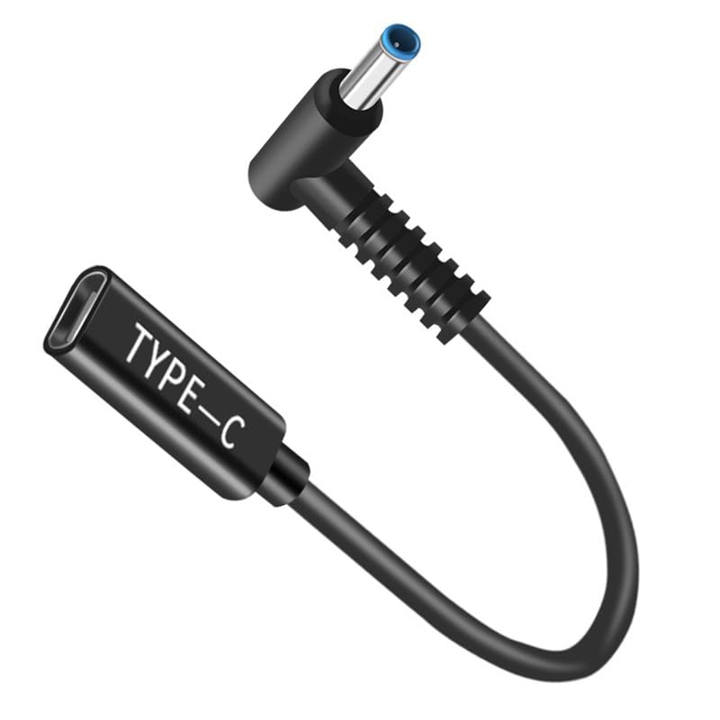 19.5V DC 4.5x3.0mm Adapter Cable, Male to DC Female 12V 19V 20V Adapter, DC 4.5x3.0mm Adapter to USB C Adapter Made for HP Elitebook Probook Spectre