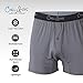 Chill Boys - Cool, Comfortable & Breathable Mens Underwear - Men's Boxers (Large, Grey) - Imported 95% Viscose made from Bamboo / 5% Spandex