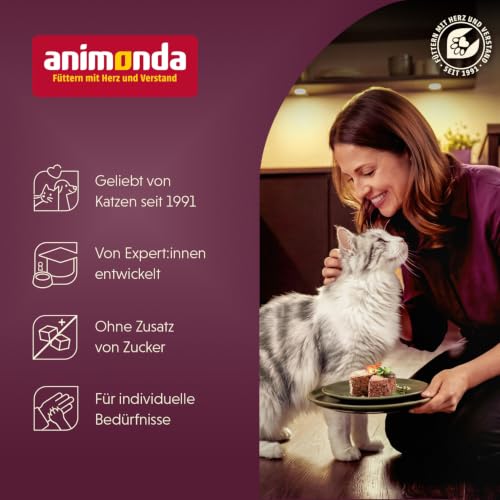animonda Vom Feinsten Adult Geflügel Vielfalt in Sauce, Mixpack (12 x 85 g), Nassfutter für ausgewachsene Katzen, Katzenfutter ohne Zucker-5