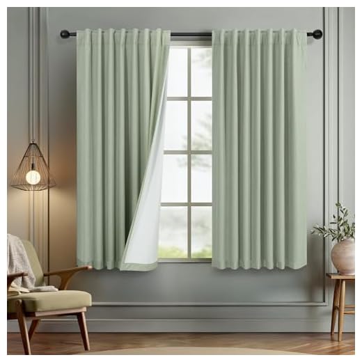 Green Country Kitchen Curtains 45 Inch Length