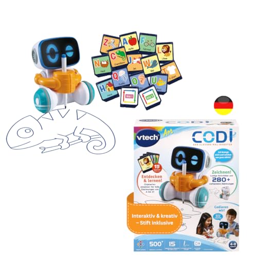 Vtech Codi im Test – Was kann der clevere Mal-Roboter? 1 Vtech Codi, der clevere Mal-Roboter – Deutscher Lernroboter für Kinder...