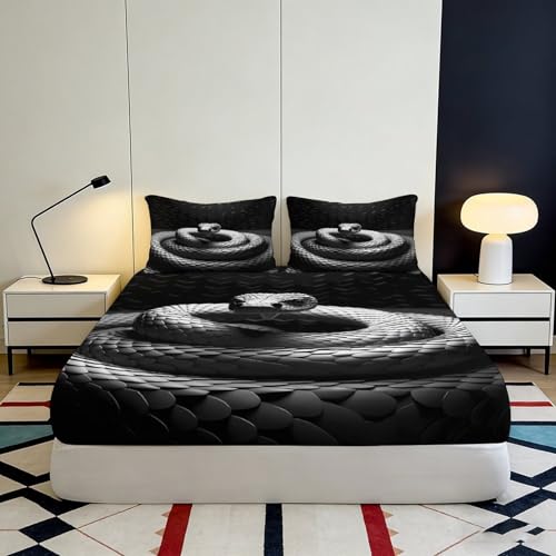 Drap housse serpent microfibre pour une chambre moderne et douce - 4
