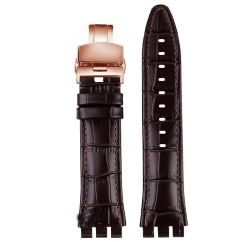 Cuir bracelet compatible Swatch Irony YVS423 YVS420 21mm femme homme montre
