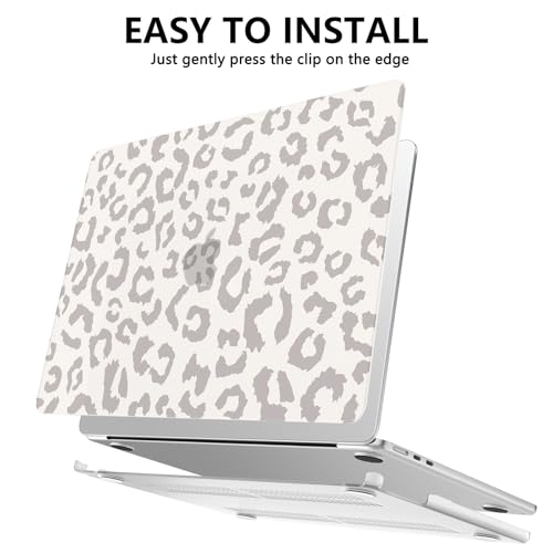 Image of AKIT for MacBook Air 15 inch Case M5 M4 M3 M2 Chip 2026-2023, Leopard Grey