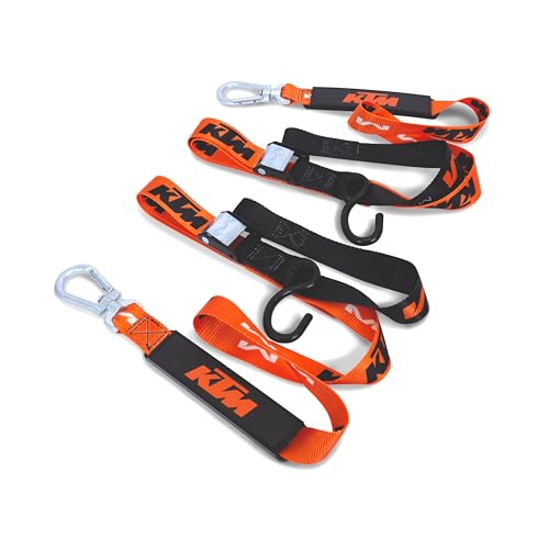 KTM Matrix Premium Tie-Down Set of 2, Includes Soft Loop Extension, S Hooks, Swivel Carabiners - 1.5
