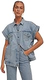 Detalles de bolsillo NA-KD Oversized Denim Vest Chaleco de Jean, Light Blue, EU 38 para Mujer
