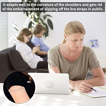 VALICLUD Siliconen Bh-Band Kussens Houder 4 Stuks Antislip Schouderbeschermers Pads Dames Bh-Band Pads Voor Vrouwen Gemak Schouderklachten Zwart