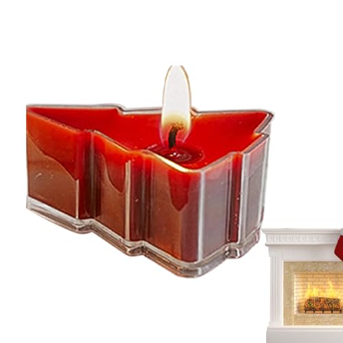 Velas de árbol de Navidad | Velas de Navidad hechas a mano en forma - Suministros para fiesta festiva para apartamento Oficina Dormitorio Sala de Acción de Gracias Escuela