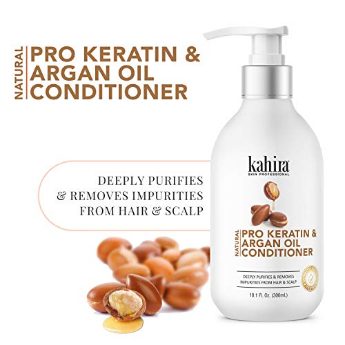 Image of Natural Pro Keratin & Argan Oil Conditioner | Deeply Purifies & Removes Impurities | Dermatologically Tested | 300ml (10.1 Fl. Oz.)