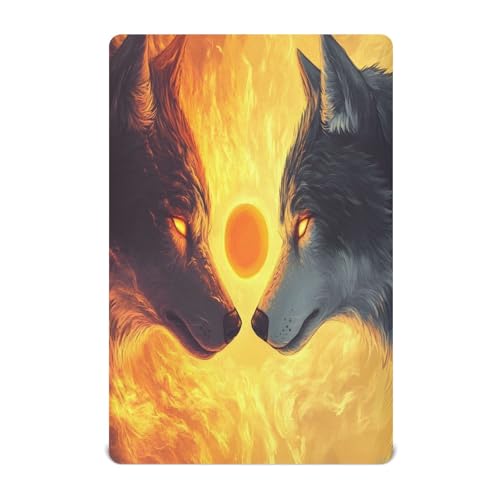 Wolf - Sábanas elásticas y portátiles para cuna, para bebés y niños pequeños, transpirables, suaves, para cuna