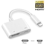 [Pantalla pequeña a pantalla grande] :Al aplicar este adaptador a HDMI, puede cargar y reflejar fácilmente lo que se muestra en su dispositivo Phone a una pantalla de dispositivo grande como HDTV, proyector y computadora, pantalla u otros dispositivos compatibles para entretenimiento en el hogar, negocios reuniones, educación, capacitación, etc.