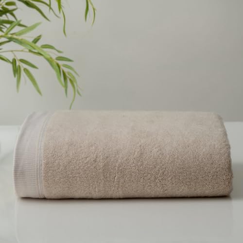 Image of Spread Spain Bamboo Hand Towel Ultra Soft, Absorbent & Quick Dry 360 GSM Bamboo Hand Towel for Daily use, Gym, Pool, Travel, Sports and Yoga, 40cms x 60cms, Pack of 1 (Beige)